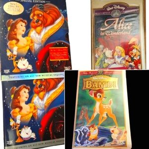 3 Disney movies (2 movies added to listing is why price increased)